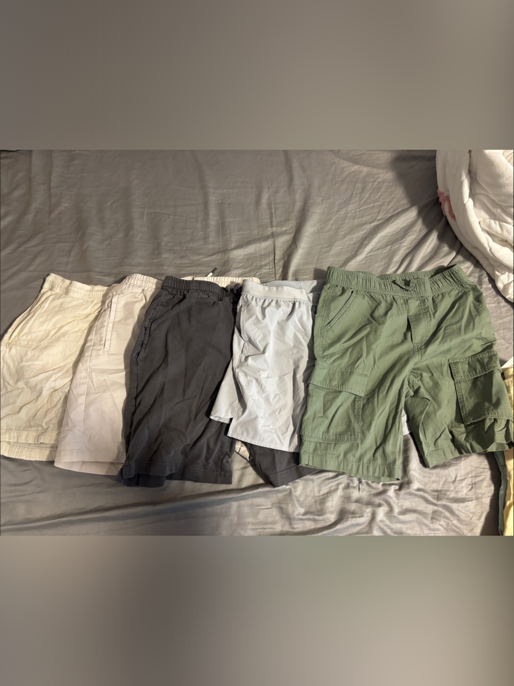 Abercrombie & Fitch Kids Neutral and Olive Cargo Shorts Bundle